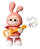 New Pinch Dancing & Musical Rabbit Guitarist with Music Flashing Lights Play Music and Dancing Action Fun Toys | Color as per Availability | Pack of 1