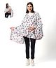 Mom for sure by Ketki Dalal 100% Cotton Woven Full Cape Sleeves Owls Printed Maternity Poncho With Nursing Access - White