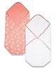 My Milestones 100% Cotton Interlock Baby Wrappers With Floral Print Pack of 2 - Red