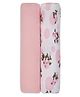 My Milestones 3 in 1 Muslin Swaddle Wrapper With Rose Print Pack of 2 L 104 x B 104 cm - Pink