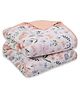My Milestones 100% Premium Cotton 4 Layered Baby Muslin Blanket Butterfly Print L 109 x B 109 cm - Peach