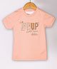 ESSA Cotton Half Sleeves Typography Printed Tee - Orange