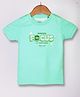 ESSA Cotton Half Sleeves Typography Printed Tee - Sky Blue