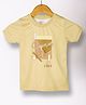 ESSA Cotton Half Sleeves Typography Printed Tee - Yellow
