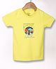 ESSA Cotton Half Sleeves Typography Printed Tee - Yellow