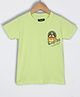 ESSA Cotton Half Sleeves Typography Printed Tee - Pista Green
