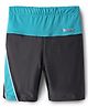 ROVARS Color Block Swimming Trunk - Black & Teal Blue
