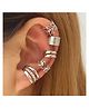 Yu Fashions Leaves  Non Piercing 5 piece set of C - Shaped Hollow Multilayered Clip on Hoop Cartilage Ear clip Ear cuff