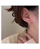 Yu Fashions Cute Small Tear Drop Water drop stud Pawnable Double Leaf Korean Earrings Pair