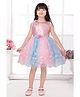 M'PRINCESS Sleeveless Floral Applique & Embroidered Knee Length Dress - Pink