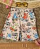 The Lion and the Fish Viscose Dinosaurs Printed Shorts - Brown & Black