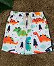 The Lion and the Fish Viscose Dinosaurs Printed Shorts - Ivory