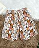The Lion and the Fish Viscose Cats Printed Shorts - Brown