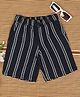 The Lion and the Fish Cotton Striped Shorts - Navy Blue & White