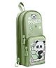 Elecart 6-Layer Panda Pencil Case  Large Capacity, Green