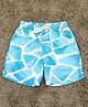 The Lion and the Fish Zaraffah Printed Shorts - Pastel Blue