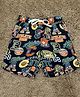 The Lion and the Fish Viscose Athletic Text Printed Shorts - Navy Blue