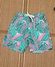The Lion and the Fish Viscose Tropical Theme Printed Shorts - Pink