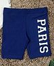 The Lion and the Fish Cotton Paris Text Printed Shorts - Cobalt Blue