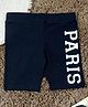 The Lion and the Fish Cotton Paris Text Printed Shorts - Midnight Blue