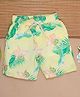 The Lion and the Fish Viscose Floral & Leaves Printed Shorts - Bright Yellow