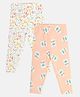MINI KLUB Cotton Pack Of 2 Abstract Printed Leggings - Multi Colour
