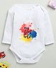 BUMZEE Cotton Holi Theme Full Sleeves My First Holi Text Printed Onesie - White