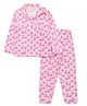 JusCubs Cotton Knit Full Sleeves Floral & Beach Theme Printed Coordinating Night Suit Set - Pink
