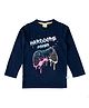 JusCubs Cotton Full Sleeves Hardcore Gamer Text Printed Tee - Navy Blue