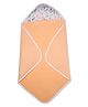 My Milestones Premium Cotton Muslin Hooded Towel with Woodland Wonders Print - Peach