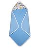 My Milestones Premium Cotton Muslin Hooded Towel with Woodland Wonders Print L 78 x B 75.5 cm - Blue