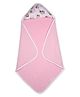 My Milestones Premium Cotton Muslin Hooded Towel with Woodland Wonders Print L 77 x B 75.5 cm - Pink