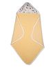 My Milestones Premium Cotton Muslin Hooded Towel with Woodland Wonders Print - Light Orange