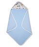 My Milestones Premium Cotton Muslin Hooded Towel with Woodland Wonders Print L 77 x B 73.5 cm - Light Blue