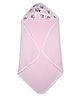 My Milestones Premium Cotton Muslin Hooded Towel with Woodland Wonders Print L 76.5 x B 75 cm - Light Pink