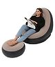 ARCADE TOYS Inflatable Lounger Set, 2-in-1 Sofa Chair with Footstool, Portable Outdoor Recliner with Air Pump, Multicolor