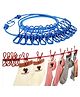 ARCADE TOYS 1 Pc Portable Travel Elastic Clothesline Rope with 12 Clips, Adjustable Clothesline Rope Clothes Hanging Clips, Balcony Clothes Drying Line Wind-Proof Clothesline for Outdoor & Indoor (Colour May Vary)