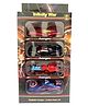 ARCADE TOYS Mini Metal Car for Kids Car Pack of 4 Mini Racers Derby Racers Series Diecast Cars Suitable for Children Movie Vehicle Racing Cars for Competition and Story Play - COLOR MAY VARY