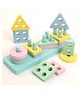 ARCADE TOYS Wooden Shapes Blocks For Kids Wooden Angle Geometric Blocks Puzzles Stacking Toy Learning And Educational Toys For Kids Wooden Educational Toys Wooden Shape Color Sorting Stacking BlocksKids Toys - Multicolor