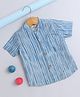 The Magic Wand Cotton Half Sleeves Abstract Printed Shirt - Blue