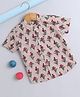 The Magic Wand Cotton Half Sleeves Floral Printed Shirt - Beige