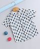 The Magic Wand Cotton Half Sleeves Floral Motifs Printed Shirt - Off White