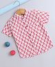 The Magic Wand Half Sleeves Floral Printed Shirt - Coral