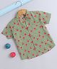 The Magic Wand Half Sleeves Floral Printed Shirt - Green