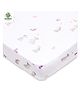 Masilo Bamboo Muslin Fitted Cot Sheet, For Baby's/kids Nursery right amount of comfort ,0 to 3 Years- Bunny - Purple