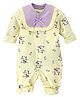 Little Surprise Box Cotton Full Sleeves Baby Dragon & Floral Printed Romper - Purple