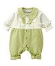 Little Surprise Box Cotton Full Sleeves Butterfly Designed Romper - Green