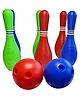 NEGOCIO Bowling Alley Toy Set with 6 Pins and Two Balls Indoor Outdoor Sports Game for Kids - PACK OF 1 - COLOR MAY VARY