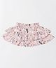 Totle Cotton Floral Printed Layered Skirt - Baby Pink