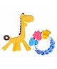 Numum Silicone Combo Of Giraffe Shape & Rattle Handle Teethers - ( Giraffe - Ring teether) - Multicolor ( color and design may vary)